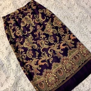 Talbots Paisley faux wrap skirt-Size 6P